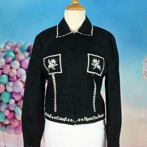 Vivienne Tam Size 3 8-10 Black Embroidered